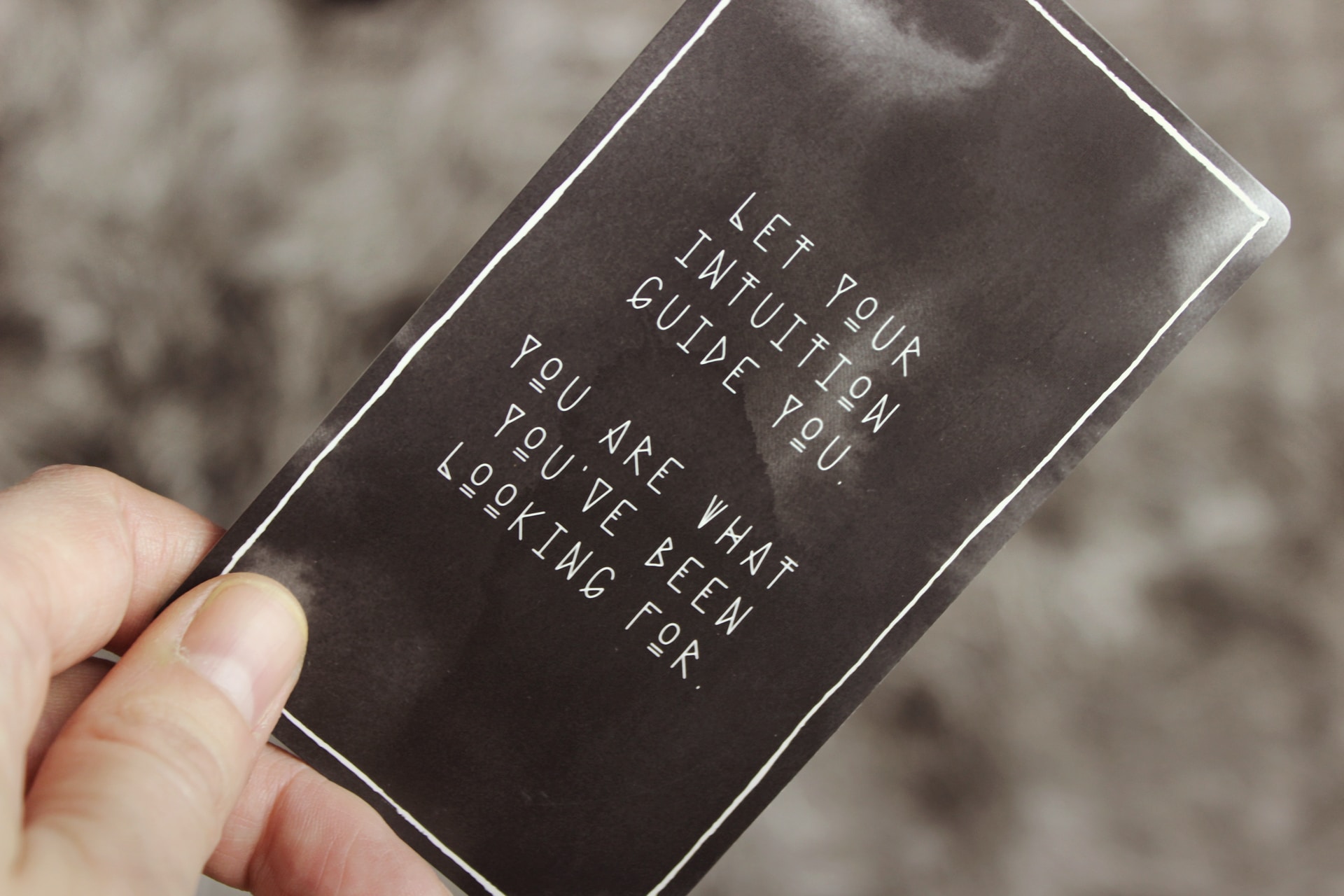 Photo by Jen Theodore black card